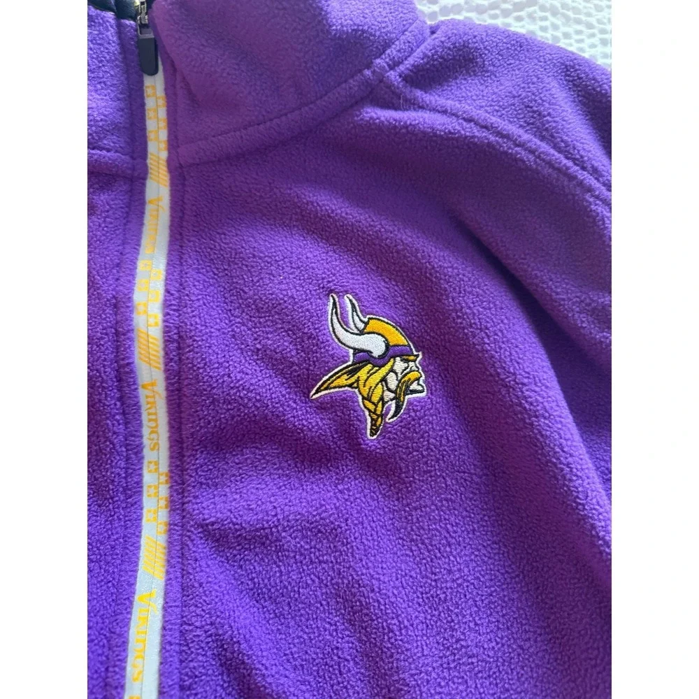 Minnesota Vikings NFL Apparel Reflective Fleece Vest Zip Mens Size L